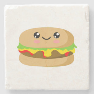 Kawaii Burger Steinuntersetzer