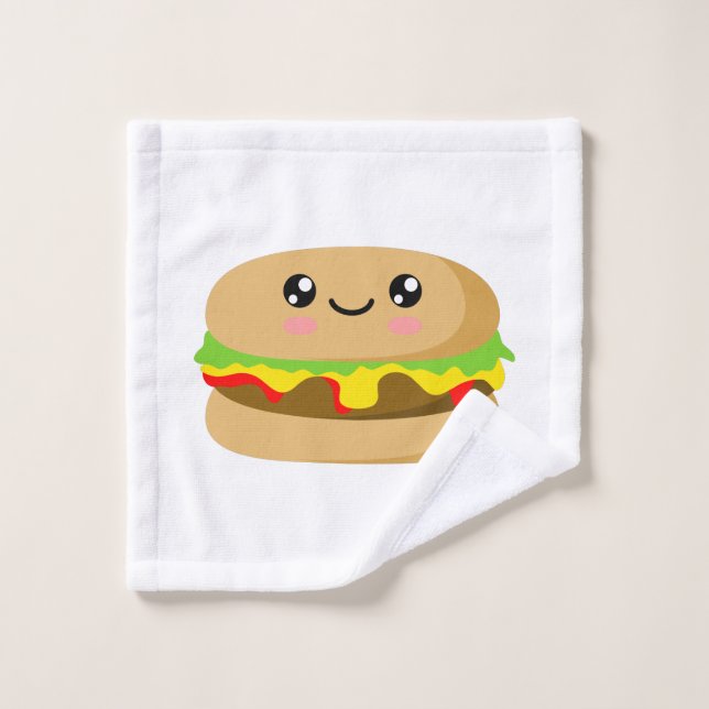 Kawaii Burger Waschlappen (Waschlappen)