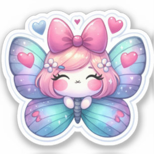 Kawaii Butterfly Aufkleber