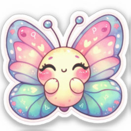 Kawaii Butterfly Aufkleber