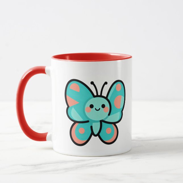 Kawaii Butterfly Coffee Mug Kitchen Office Art Tasse (Links)