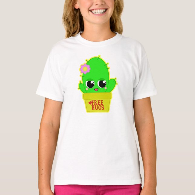 Kawaii Cactus T-Shirt (Vorderseite)