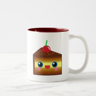 Kawaii Cake Pie Chocolate Vanilla Club Zweifarbige Tasse