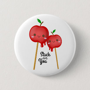 Kawaii Candy Apples Paare stecken zusammen Button