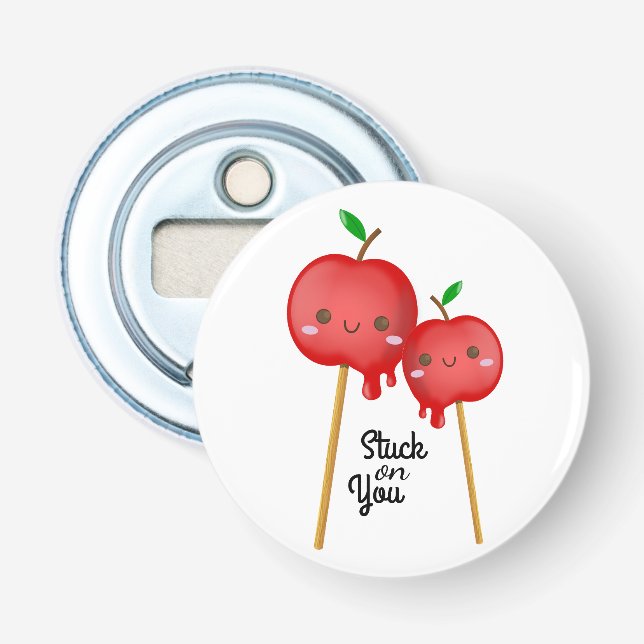 Kawaii Candy Apples Paare stecken zusammen Flaschenöffner (Vorderseite)