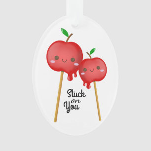 Kawaii Candy Apples Paare stecken zusammen Ornament