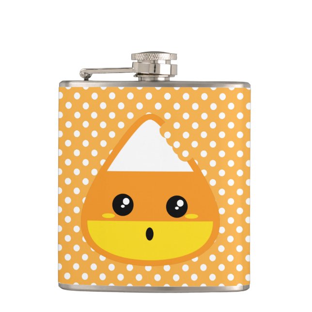 Kawaii Candy Corn Flask Flachmann (Vorderseite)