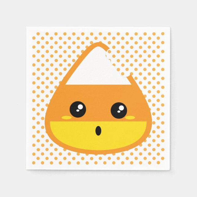 Kawaii Candy Corn Napkins Serviette (Vorderseite)