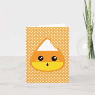 Kawaii Candy Corn Note Card Feiertagskarte