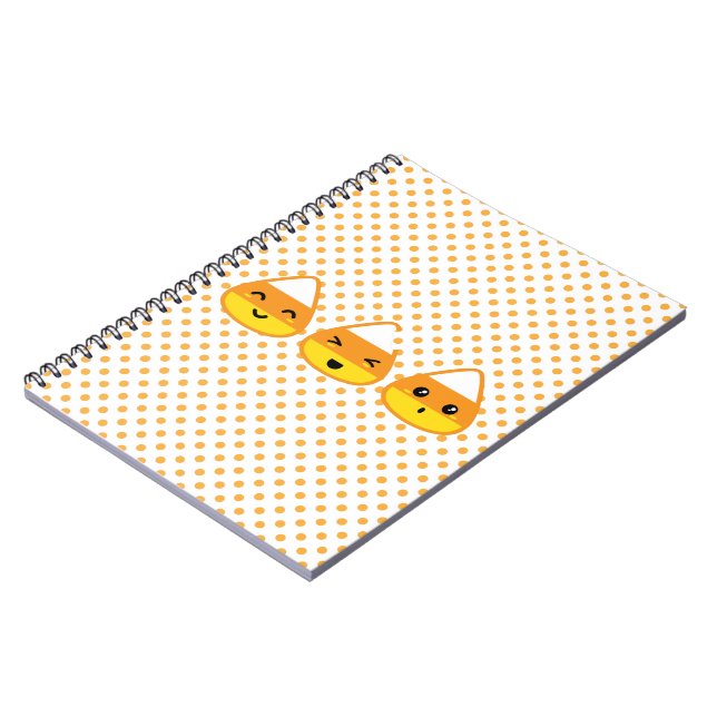 Kawaii Candy Corn Notebook Notizblock (Linke Seite)