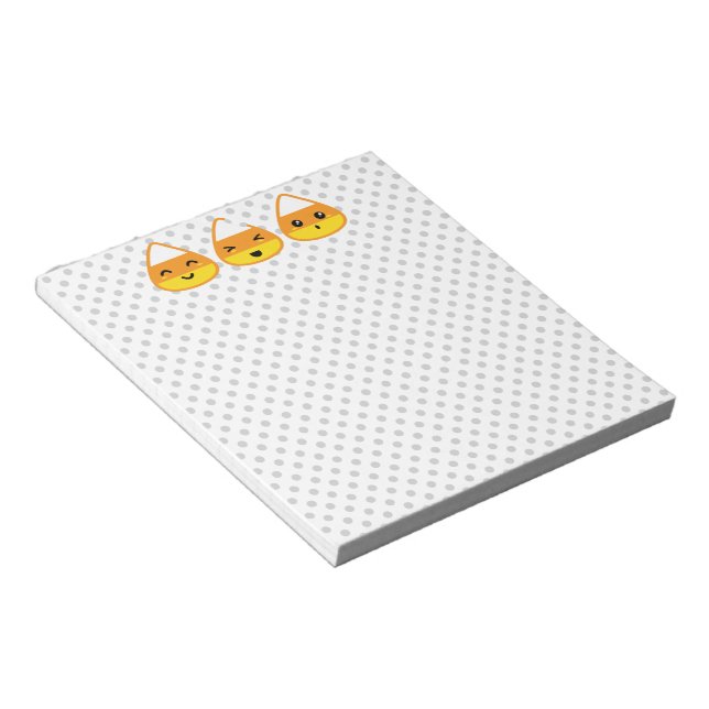 Kawaii Candy Corn Notepad Notizblock (angewinkelt)