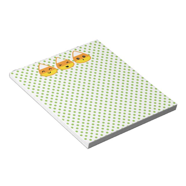 Kawaii Candy Corn Notepad Notizblock (angewinkelt)