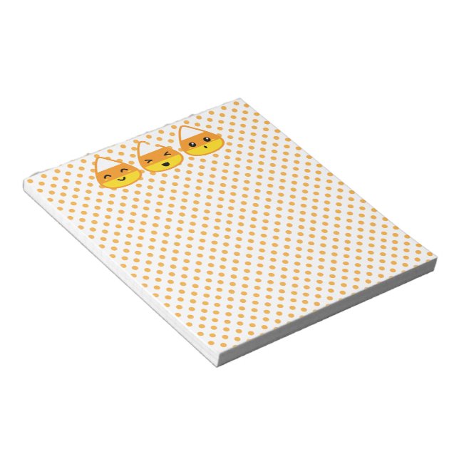 Kawaii Candy Corn Notepad Notizblock (angewinkelt)