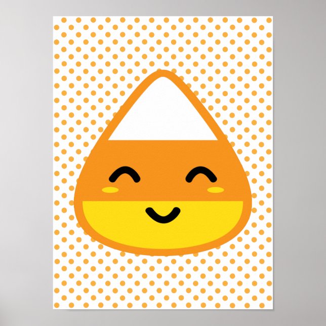 Kawaii Candy Corn Poster Print (Vorne)