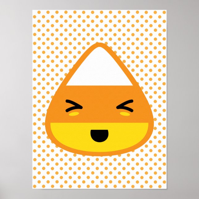 Kawaii Candy Corn Poster Print (Vorne)