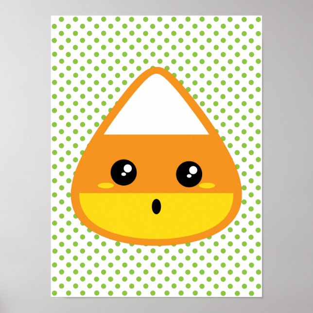 Kawaii Candy Corn Poster Print (Vorne)