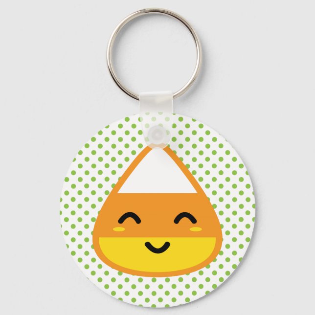 Kawaii Candy Corn Schlüsselanhänger (Vorderseite)