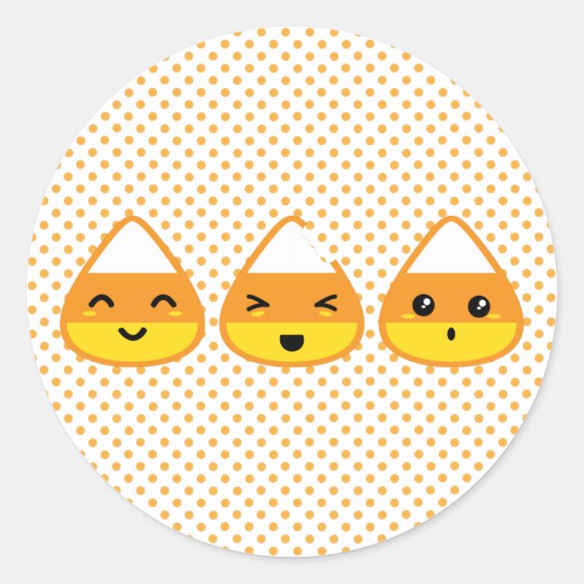 Kawaii Candy Corn Stickers (Vorderseite)