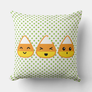 Kawaii Candy Corn Throw Kissen