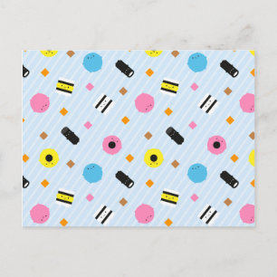 Kawaii Candy Licorice Allsorts Postkarte