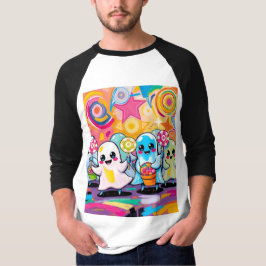 Kawaii Candy Parade Niedlicher Cartoon T-Shirt