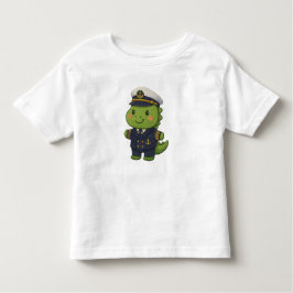 Kawaii Captain Dinosaur – Cute Dino Jobs Kleinkind T-shirt