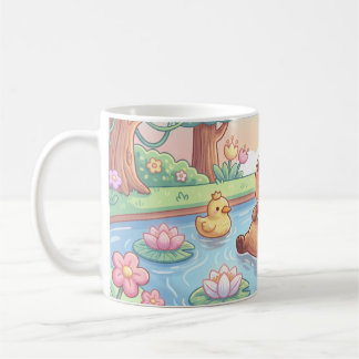 Kawaii Capy in einem Teich Kaffeetasse