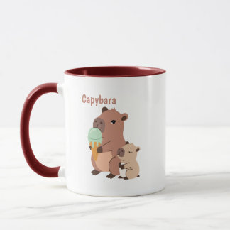 Kawaii Capybara Coffee Cup, Funny Animal Gift, Aes Tasse