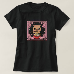 Kawaii Capybara isst Ramen-Nudeln Japanisch T-Shirt