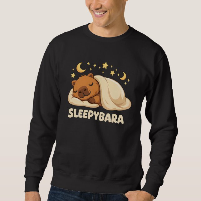 Kawaii Capybara Sleep Pajamas Sleepybara Cute Capy Sweatshirt (Vorderseite)