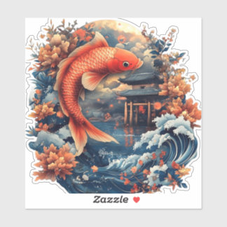 Kawaii Carp Dragon Gate Sticker Chinesischer Legen