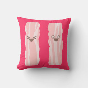 Kawaii Cartoon Bacon Süßes Frühstück Kissen