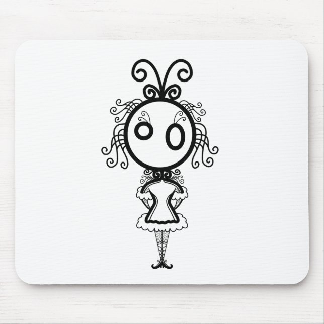 Kawaii Cartoon Girl Mousepad (Vorne)