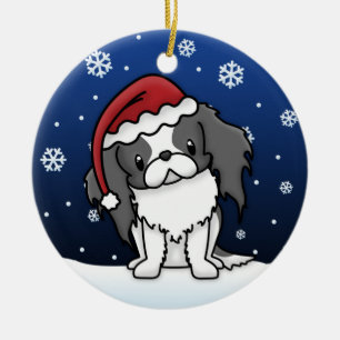 Kawaii Cartoon-Japanerchin-Weihnachtsverzierung Keramik Ornament