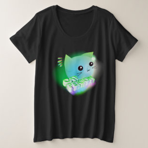 Kawaii Cartoon Kitten Große Größe T-Shirt