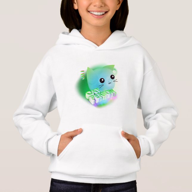 Kawaii Cartoon Kitten Hoodie (Vorderseite)