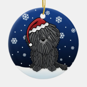 Kawaii Cartoon Puli Weihnachtsverzierung Keramik Ornament
