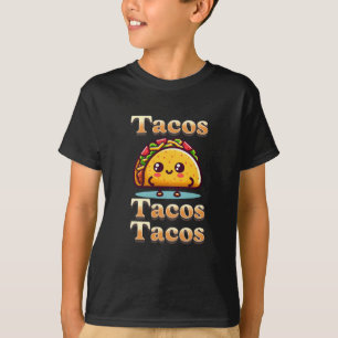 Kawaii Cartoon Tacos T-Shirt