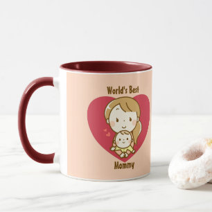 Kawaii-Cartoon zum Weltbesten Tag der Niedlichen M Tasse