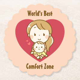 Kawaii-Cartoon zum Weltbesten Tag der Niedlichen M Untersetzer