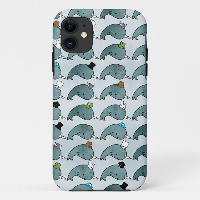Kawaii CartoonGrunge Narwhals Hut-Telefonkasten Case-Mate iPhone Hülle (Rückseite)