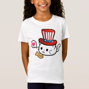 Kawaii Cat 4. Juli T-Shirt