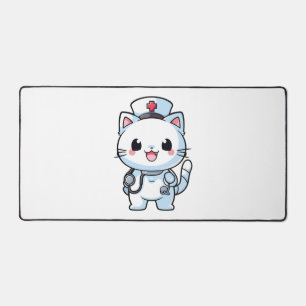 Kawaii Cat als Krankenschwester Schreibtischunterlage