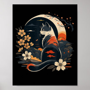 Kawaii Cat Anime Japanisch Funny Art Männer Frauen Poster