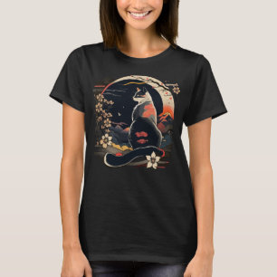 Kawaii Cat Anime Japanisch Retro Männer Frauen Kin T-Shirt