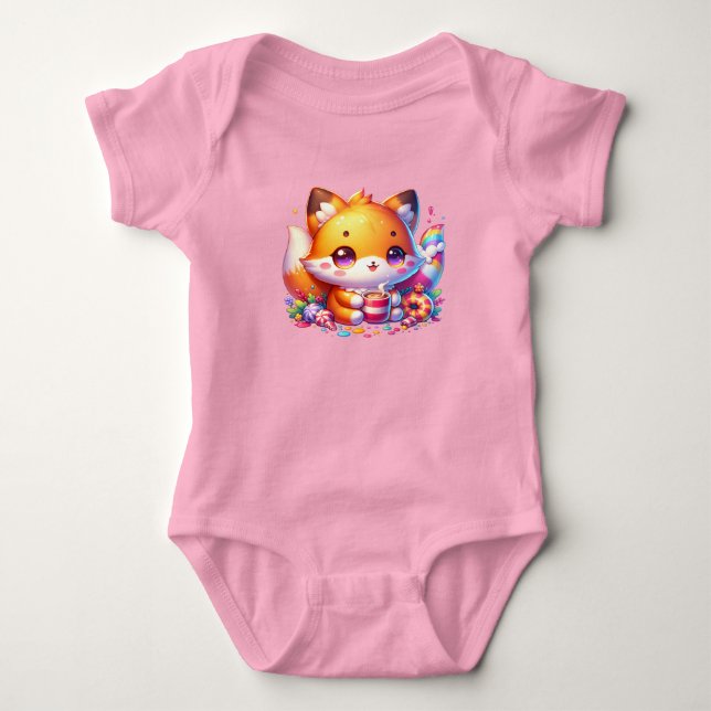 Kawaii Cat Baby Suite - Adventure Design Strampler (Vorderseite)
