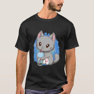 Kawaii Cat Bubble Milk Tea Für T-Shirt