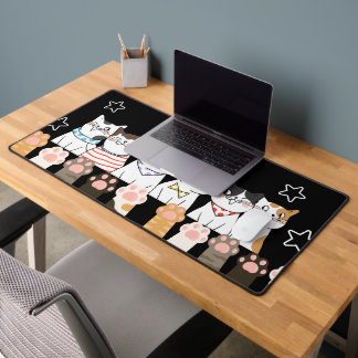 Kawaii Cat Desk Mat - Niedlich Office oder Gaming  Schreibtischunterlage