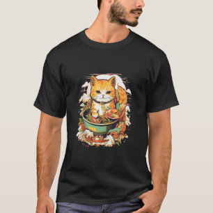 Kawaii Cat Eating Ramen Noodle I gerade wirklich L T-Shirt
