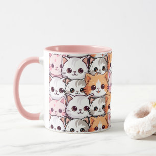Kawaii Cat feline Kitten Haustier Druckklopfen Tasse